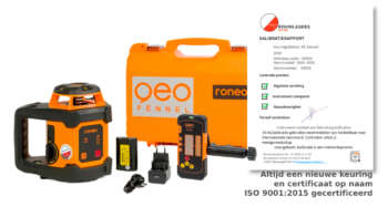 Roneo rotatielaser standaard set met FR 60-MM ontvanger in koffer