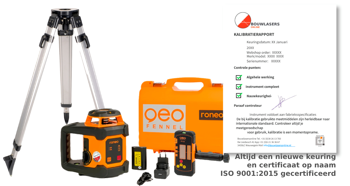 _Geo Fennel Roneo set met statief Bouwlasers Online