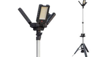 Professional statief LED bouwlamp driekops los afgebeeld
