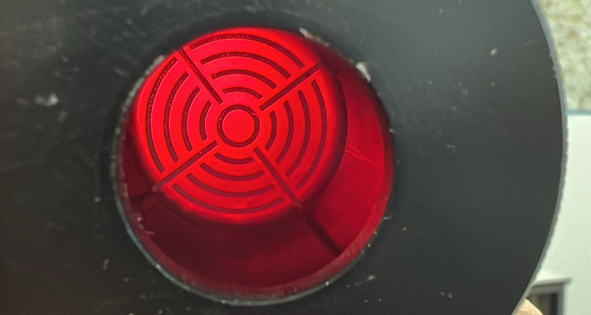 MOUS systeem Oploodrichtmerk diodelaser voor rood licht lasers incl. afstandsring. Oploodrichtmerk, met verstelbaar filter, om op te loden met een MOUS-loodlaser of andere diodelaser (roodlicht).
