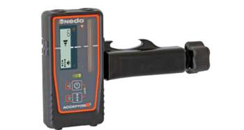 Nedo Acceptor XL green laserontvanger gemonteerd op baakklem