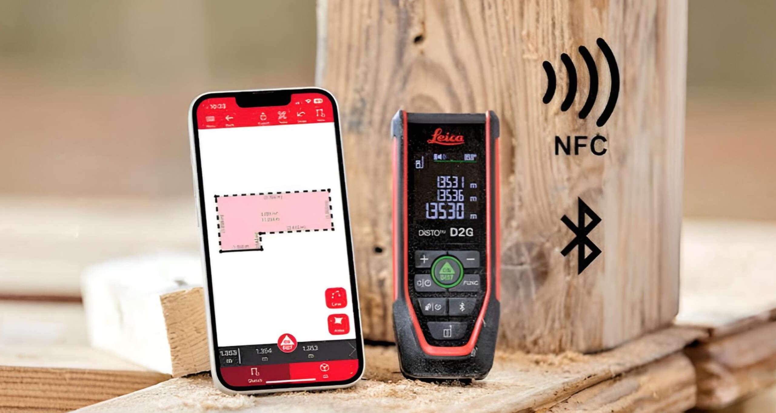 Leica Disto D2G verbinden met smartphone
