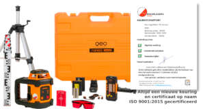 Geo-Fennel Roneo Maxi set met in hoogte verstelbaar statief, baak, FR 60-MM ontvanger, Li-Ion accu en draagkoffer