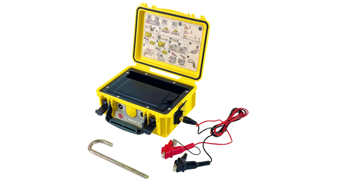 Leica DA300 signaalgenerator open met accessoires