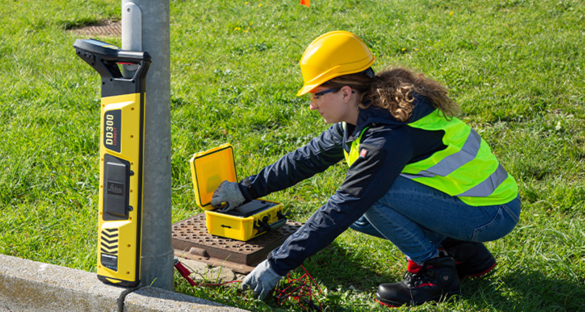 Leica DD300 GPS leidingzoeker detecteert nutsleidingen