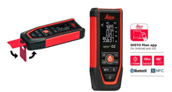 Leica DISTO D2 meten vanuit een hoek met multifunctioneel eindstuk