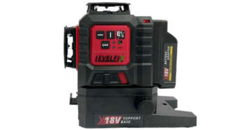 Levelfix laser CCL283G met gemonteerde adapter voor DeWalt accu