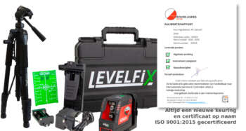 Complete set LEVELFIX CL130G met tas, wandhouder, statief en kalibratiecertificaat