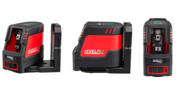 LEVELFIX CL130G groene kruislijnlaser voor- en zijaanzicht