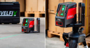 LEVELFIX CL130G groene kruislaser in gebruik bij systeemplafond