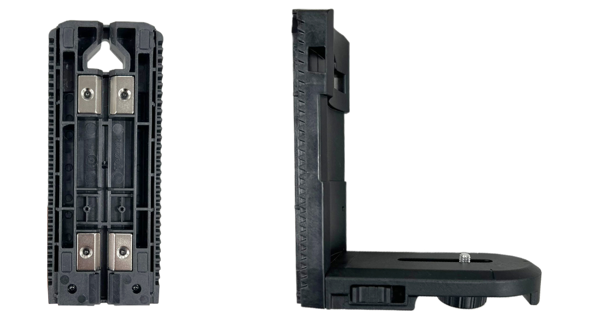 Magnetische Levelfix WB-40L wandhouder De Magnetische Levelfix WB-40L adapter/wandbeugel van Levelfix wordt standaard bij de CCL280G/283G/284G en MCL380G geleverd, maar kan ook bij andere projectie lasers met 1/4" aansluiting. De Levelfix WB-40L heeft naast de magneet aansluiting ook een uitsparing waarmee deze aan een schroef of spijker gehangen kan worden.