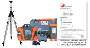 Nedo Primus 3 HVA2N op statief met ontvanger en kalibratiecertificaat