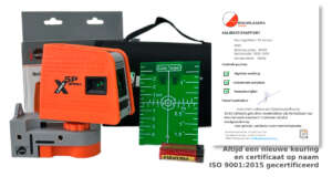 Nedo X-Liner 5P Green set met draagtas en kalibratiecertificaat