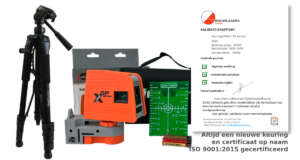 Nedo X-Liner 5P Green met statief, draagtas en kalibratiecertificaat