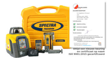 Spectra HV1305C bouwlaser met ontvanger, open koffer en certificaat