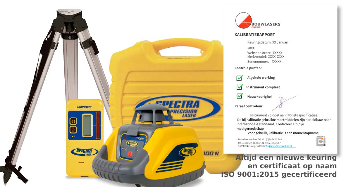 _Spectra LL100N set met statief Bouwlasers Online