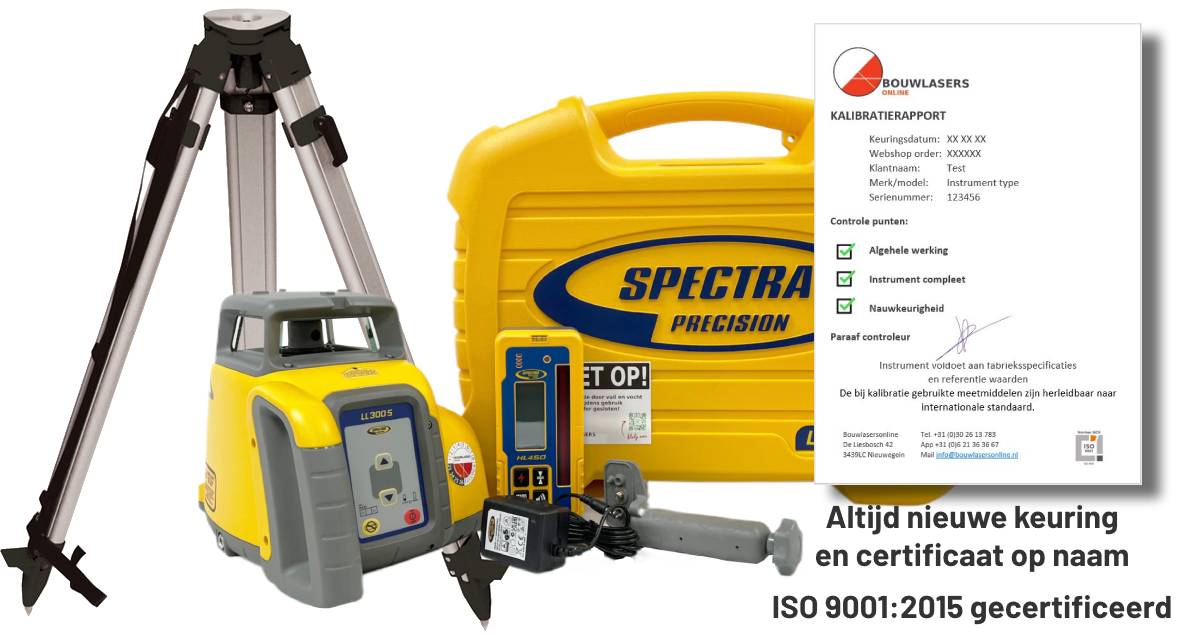 _Spectra LL300S set met statief Bouwlasers Online
