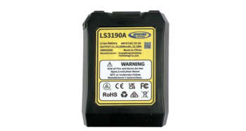 Originele Spectra 2000mAh accu voor de LT360G laser, vooraanzicht met logo.