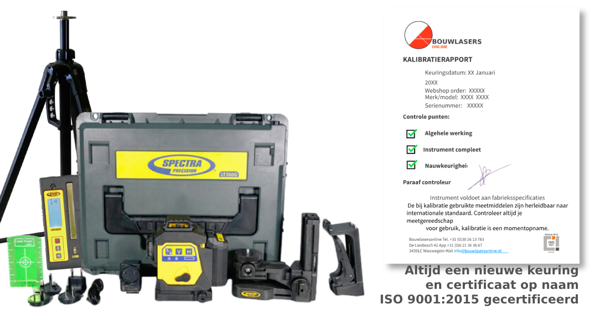 _Spectra LT360G met statief en ontvanger Bouwlasers Online