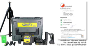 Set met statief van de Spectra LT360G met certificaat.