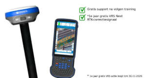 Complete Stonex S599 GPS set met S55 controller, poolbracket, GNSS-stok, carbon statief en opbergkoffer