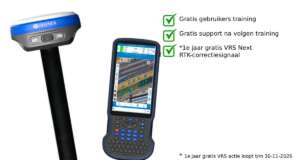 Complete Stonex S599 GPS set met S55 controller, poolbracket, GNSS-stok, carbon statief en opbergkoffer