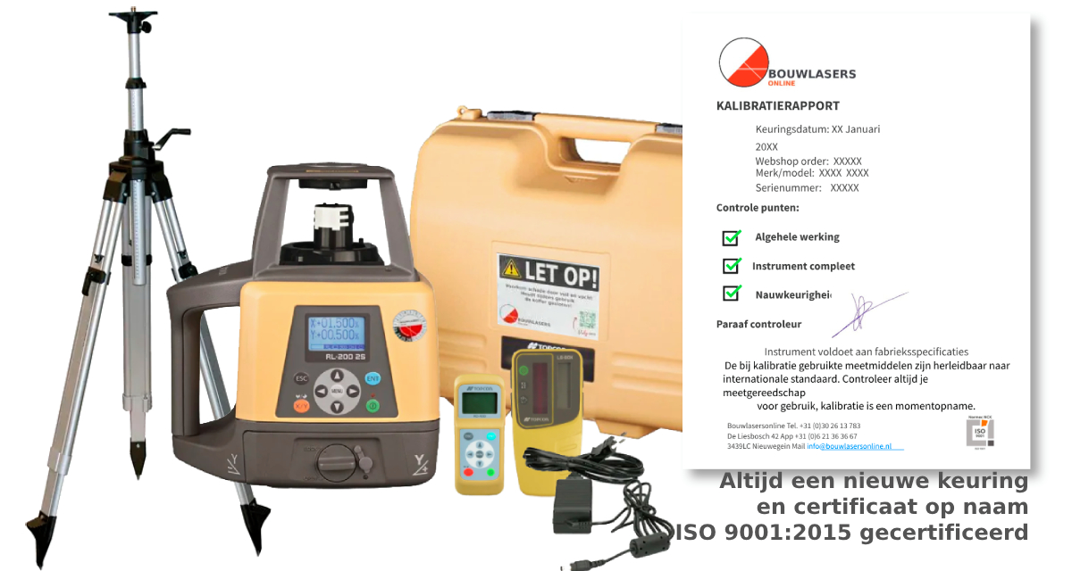 Topcon RL-200 2S set compleet Bouwlasers Online